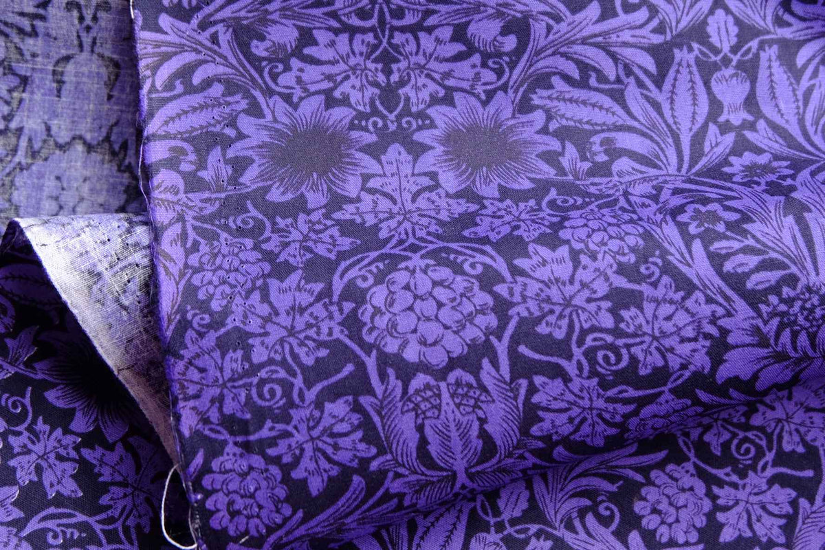 Violet Botanical Cotton Poplin — 2.2 yd