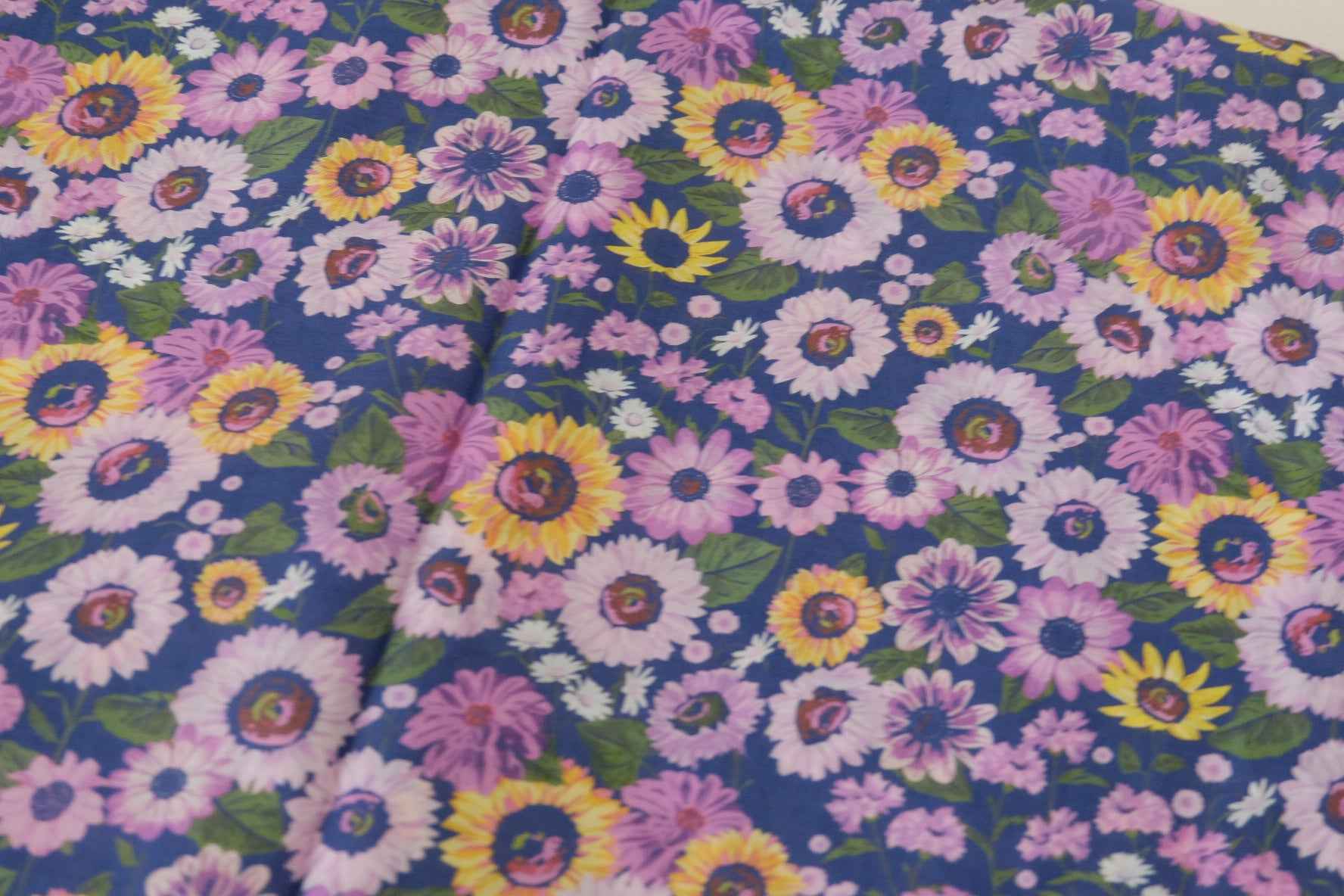 Purple Wildflower Cotton Lawn Fabric – 2.6 yd