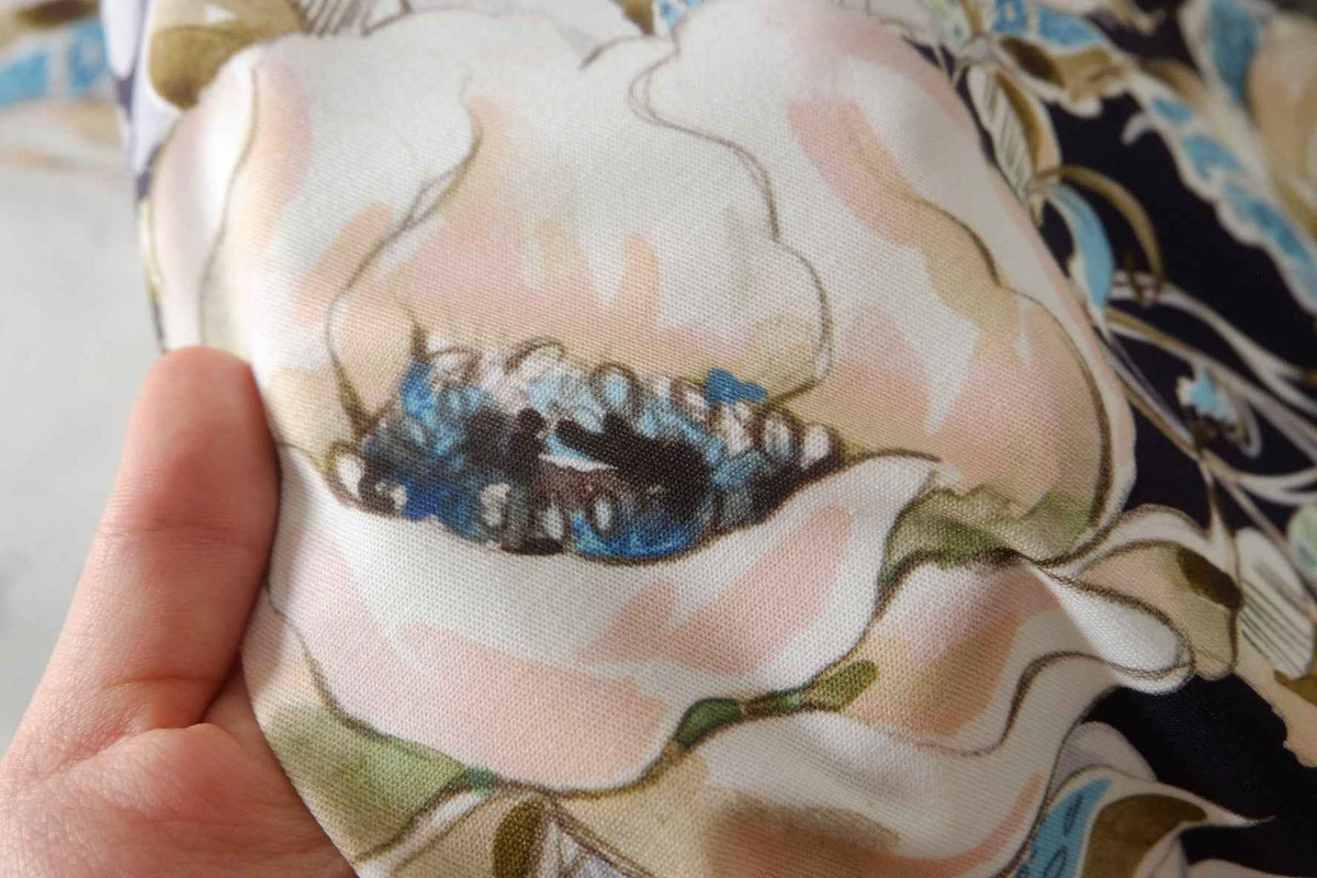 Midnight Grand Floral Cotton — 2.19 yd / 1.64 yd