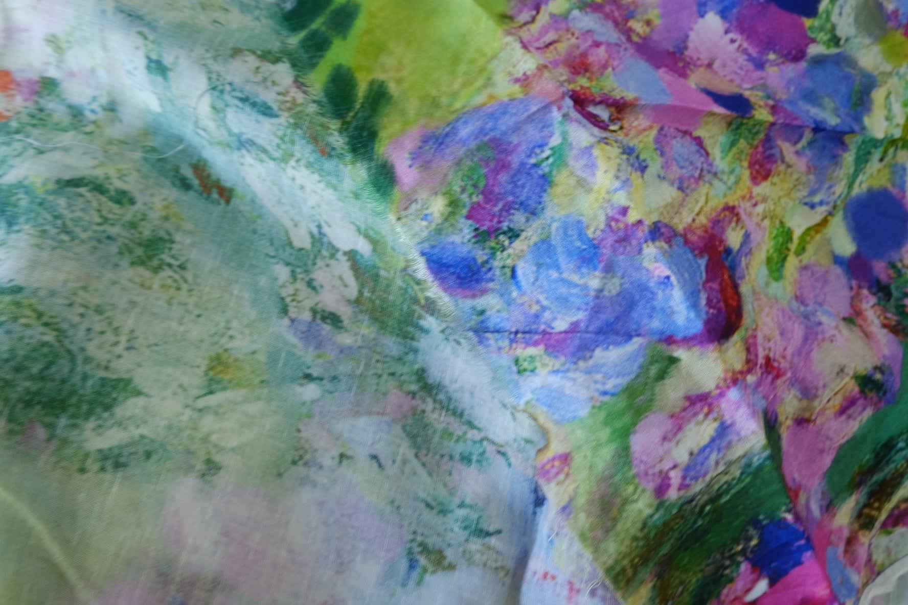 Watercolor Garden Ramie Cotton Fabric – 4.4 yd