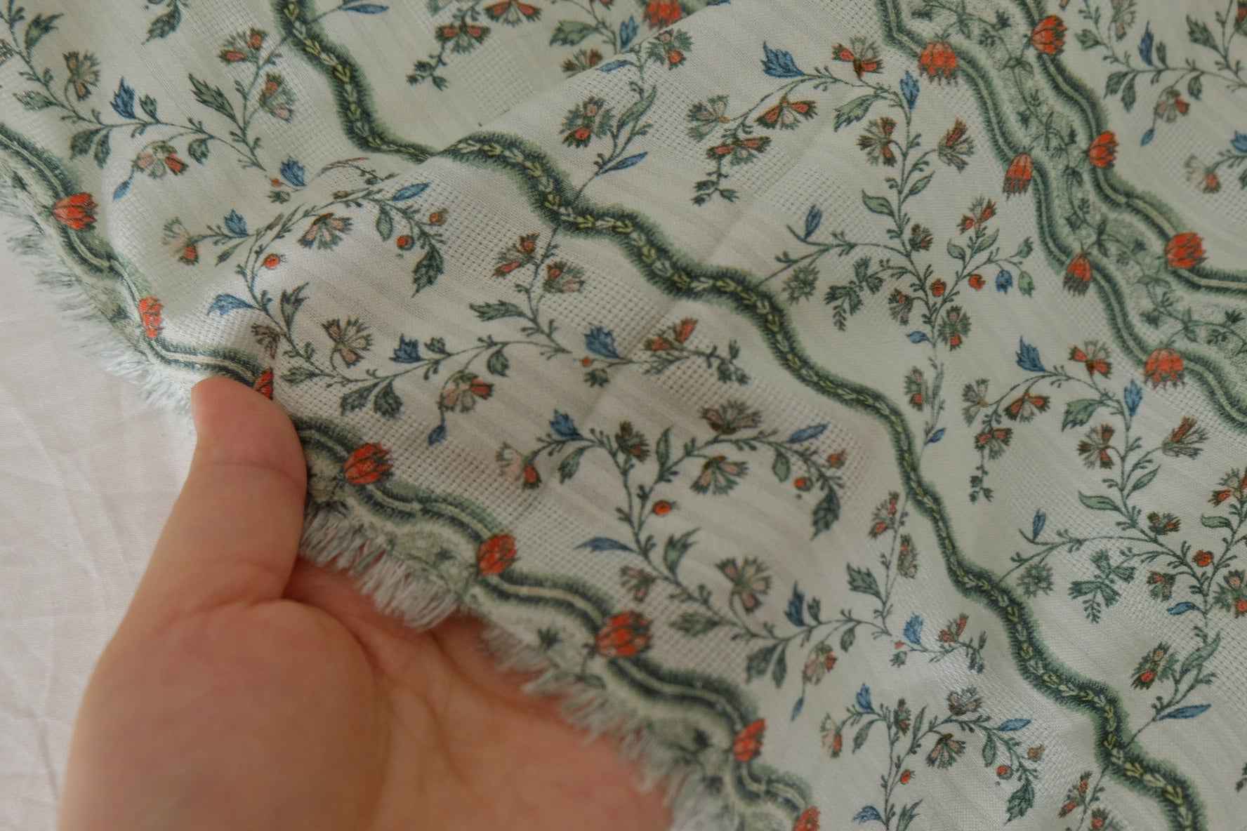 Vintage Floral Stripe Jacquard Cotton – 2.2 yd