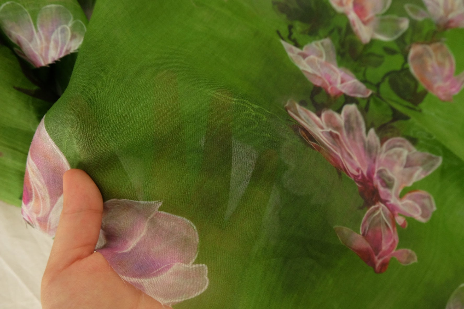 Green Magnolia Ramie Fabric – 2.7 yd