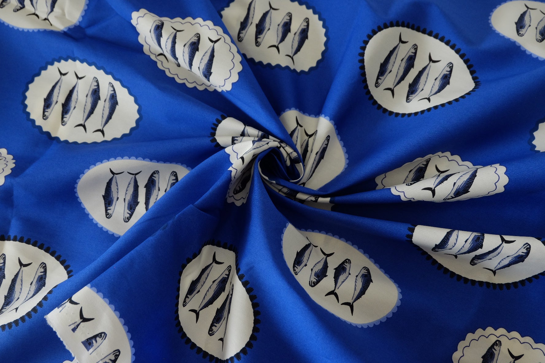 Blue Sardine Cotton Sateen – 2.2 yd