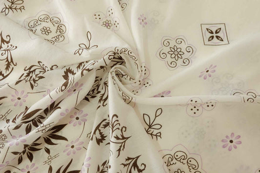 Vintage Border Print Tencel-Cotton Fabric – 1.6 yd