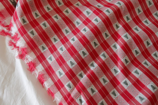 Christmas Evergreen Plaid Cotton Jacquard – 1.64 yd