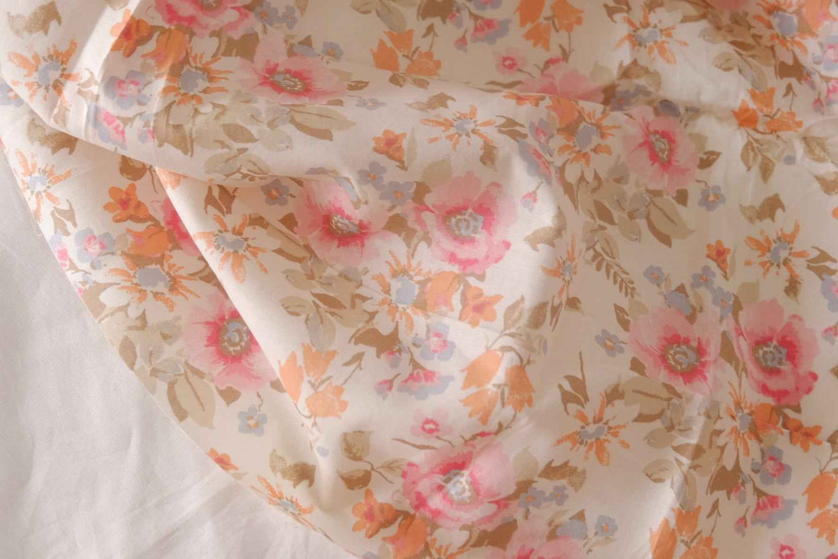 Soft Vintage Floral Cotton Lawn — 2.19 yd