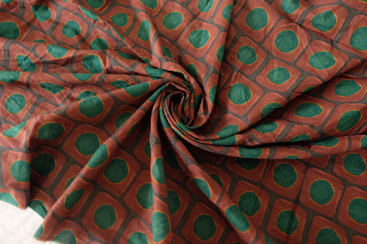 Retro Geometric Cotton Voile Fabric – 1.4 yd