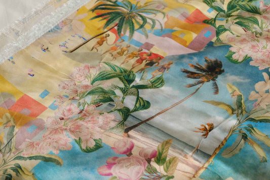 Vintage Resort Print Rayon Fabric – 3.3 yd