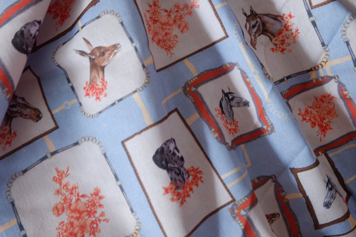 Equestrian Portraits Soft Cotton Print – 2.19 yd