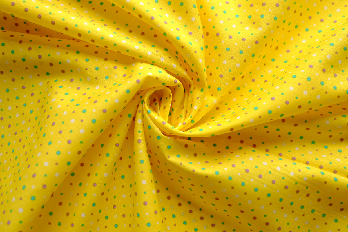 Yellow Confetti Dot Cotton – 2.2 yd