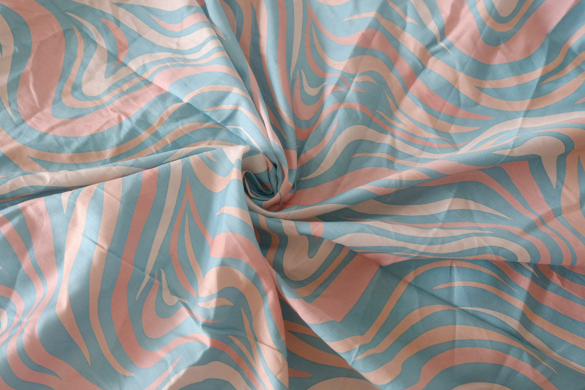 Pastel Wave Cotton Sateen — 3.28 yd
