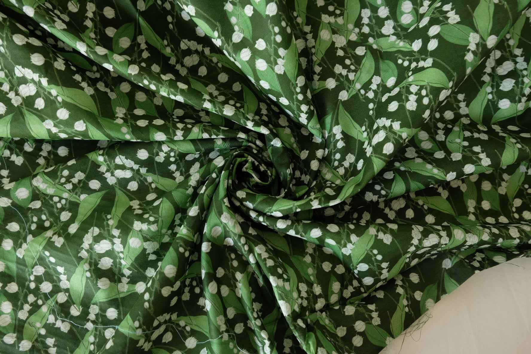 Green Lily of the Valley Cotton Voile Fabric – 2.2 yd