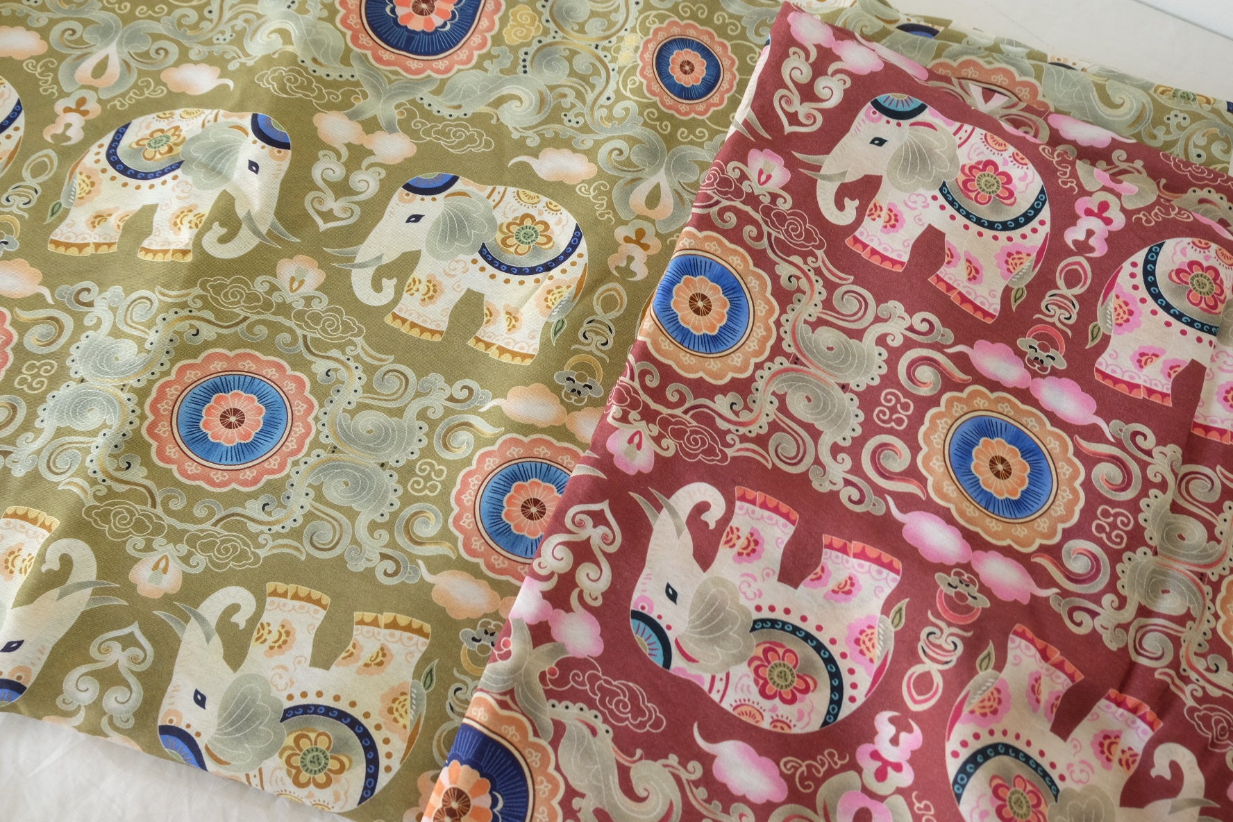 Elephant Print Tencel Linen Blend Fabric – 3.3 yd