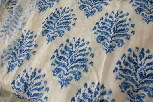 Blue Porcelain Print Tencel Poplin Fabric - 2.5 yd