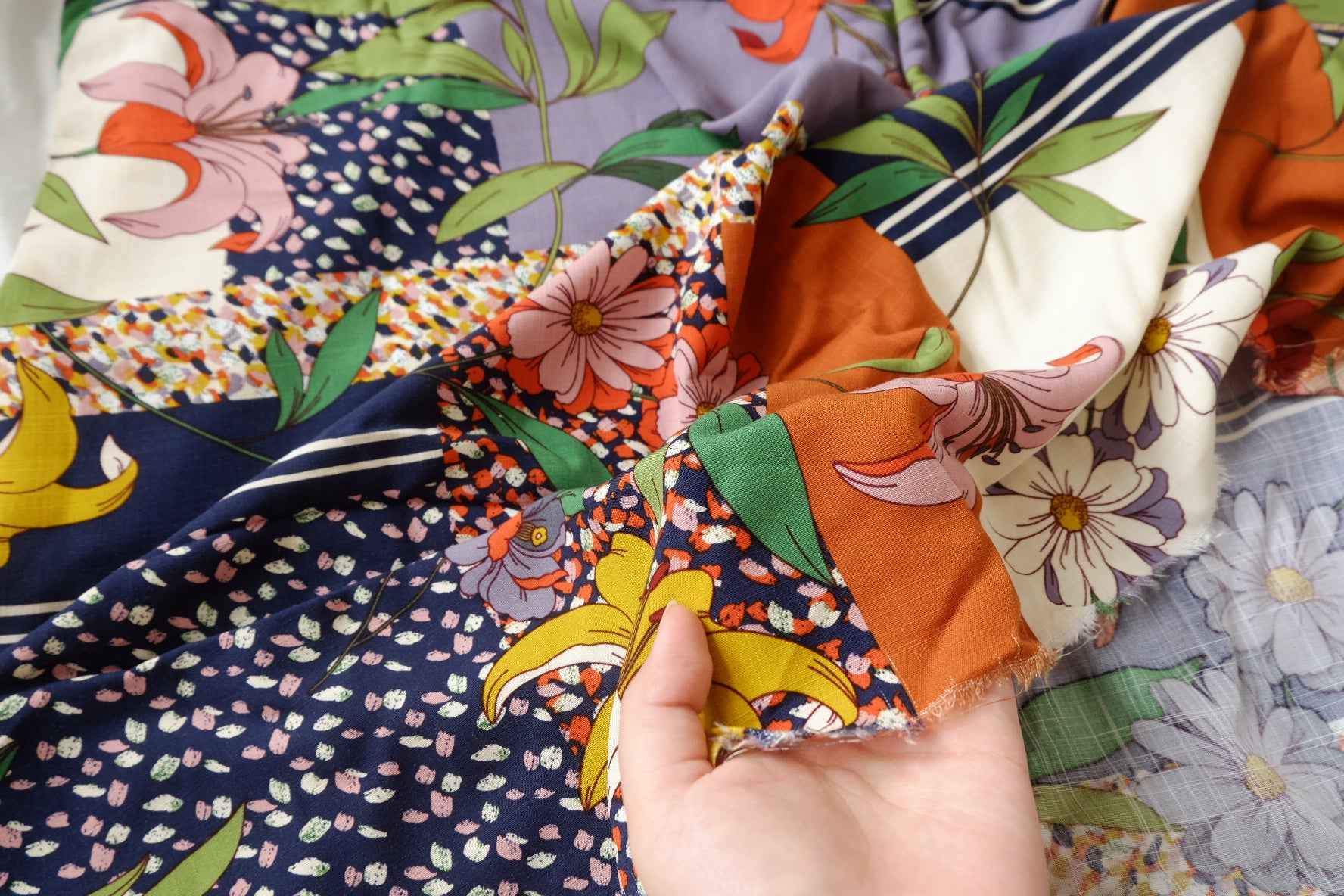 Comic Floral Rayon Challis — 1.64 yd Piece