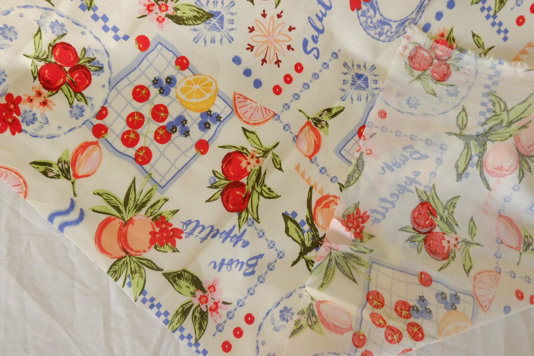 Italian Kitchen Stretch Cotton Poplin Fabric – 3.3 yd