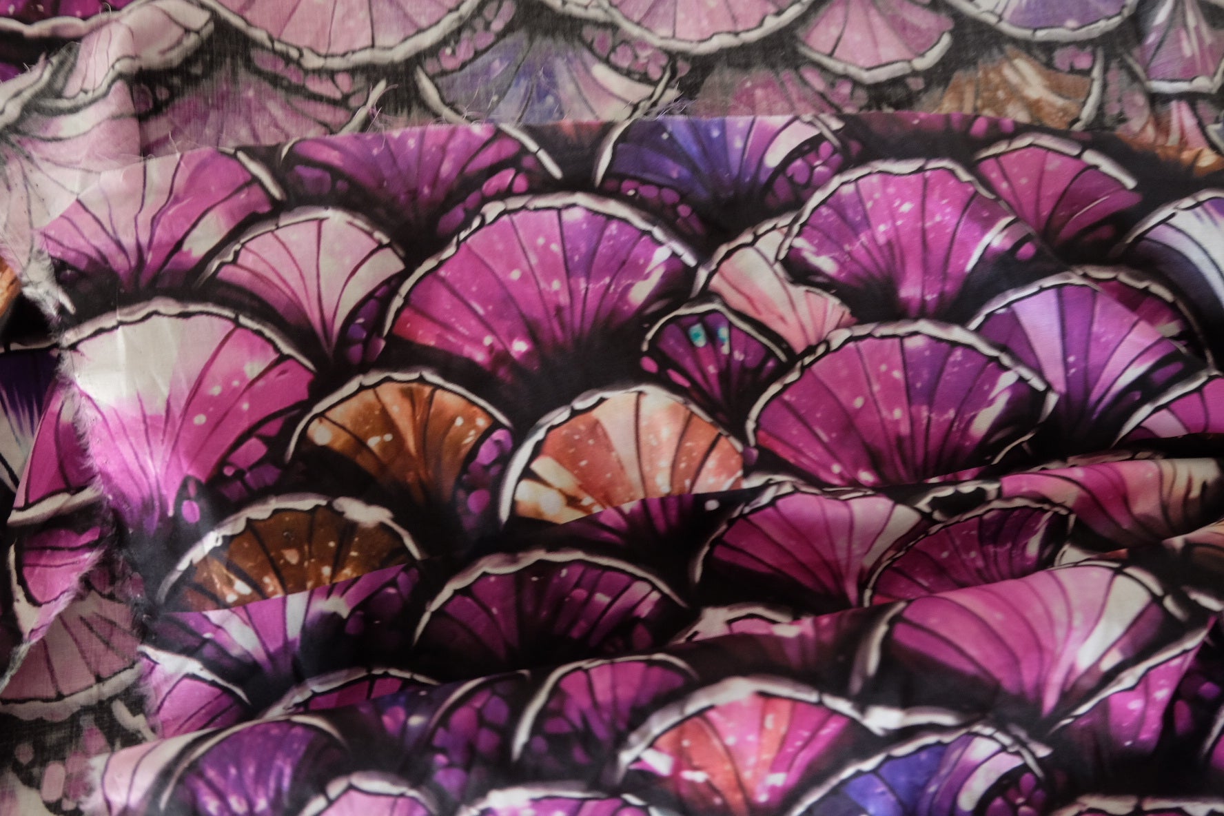Purple Shell Scale Cotton Lawn Fabric – 2.2 yd