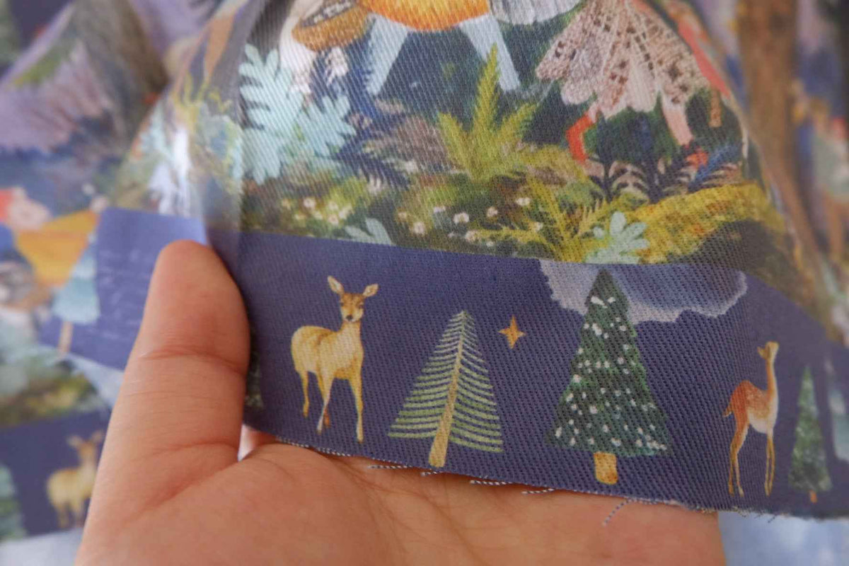 Enchanted Forest Storybook Cotton Twill Fabric – 2.2 yd