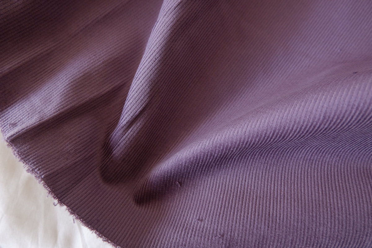 Dusty Mauve Fine-Wale Cotton Corduroy – 2.19 yd