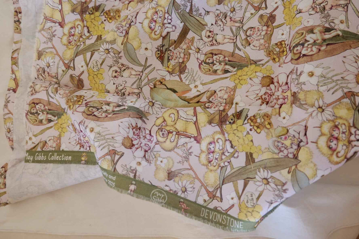 May Gibbs Gumnut Babies Australian Cotton Fabric – 1.1 yd