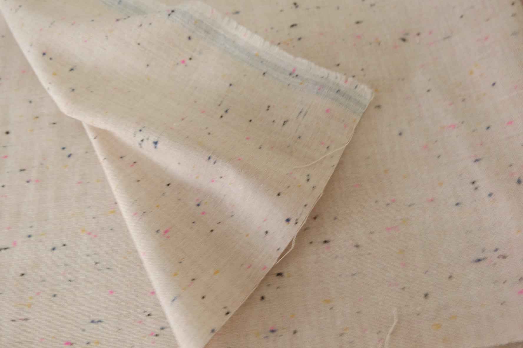 Soft Speckled Cotton Linen Blend Fabric – 2.2 yd