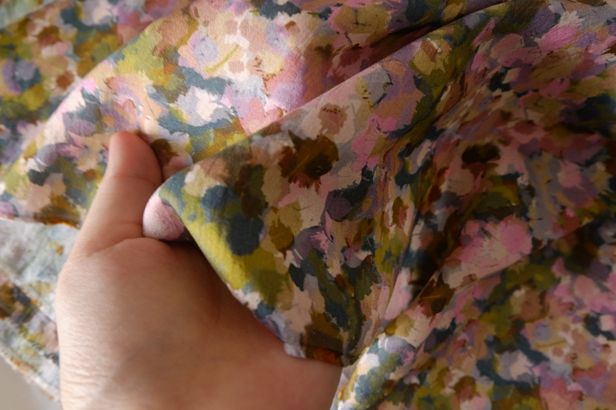 Painterly Wildflowers – Soft Viscose Fabric | 2.7 yards