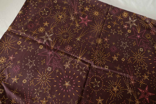 Dark Starburst Cotton Lawn Fabric – 1.2 yd