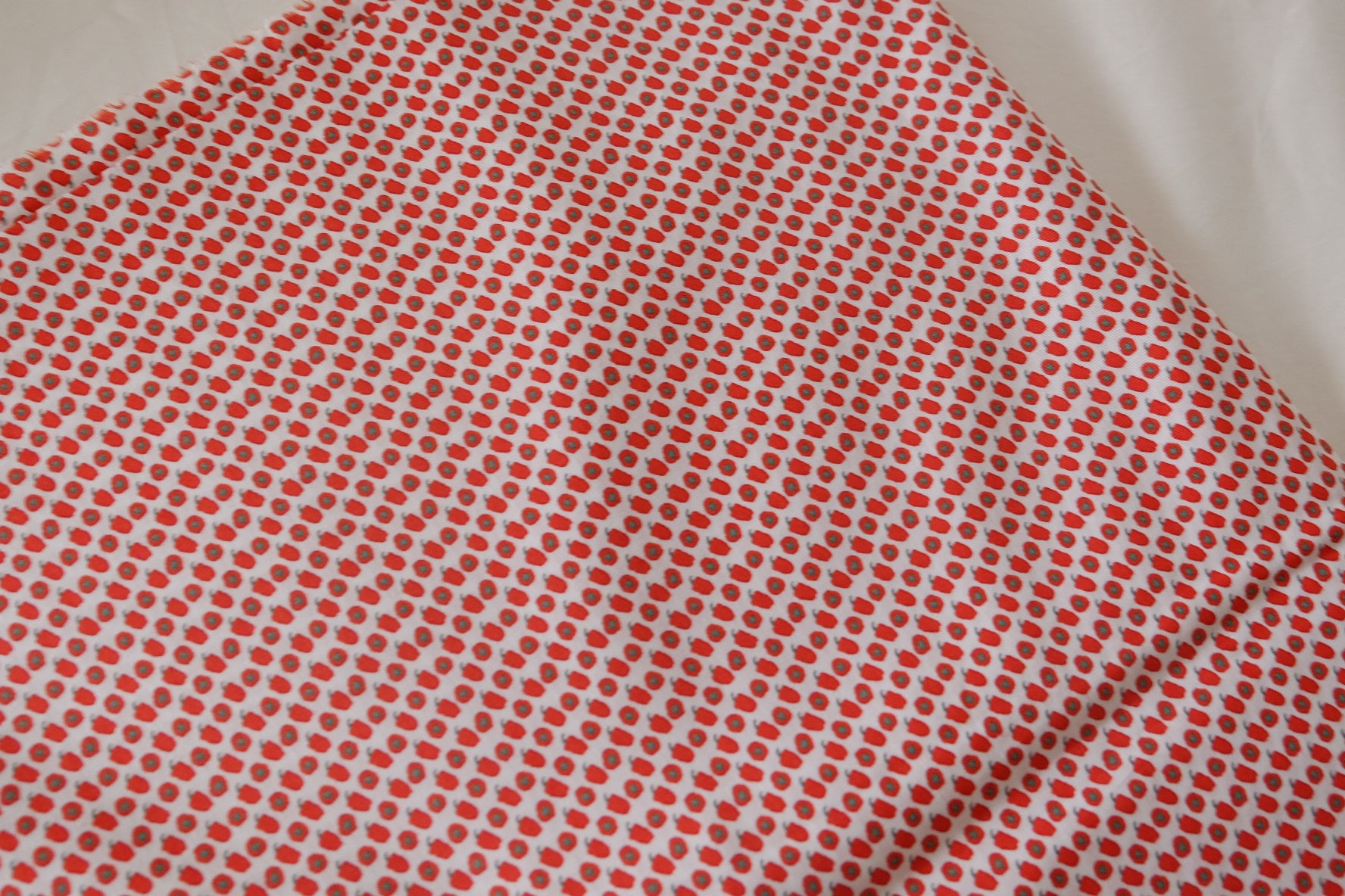 Red Pepper Dot High Count Cotton lawn Fabric – 1.6 / 2.2 yd