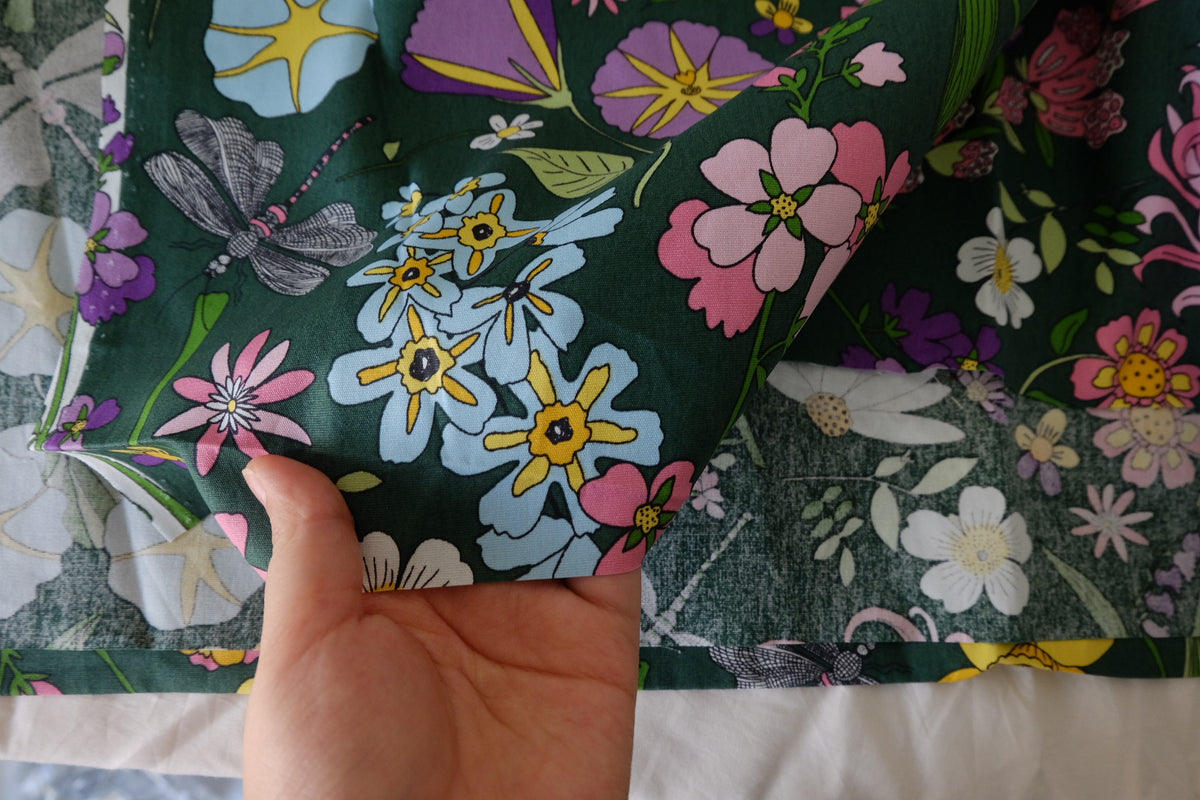 Dragonflies & Wildflowers Cotton Canvas – 2.2 yd