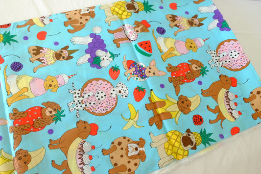 Sweet Dogs Cotton Sateen Fabric – 1.6 yd
