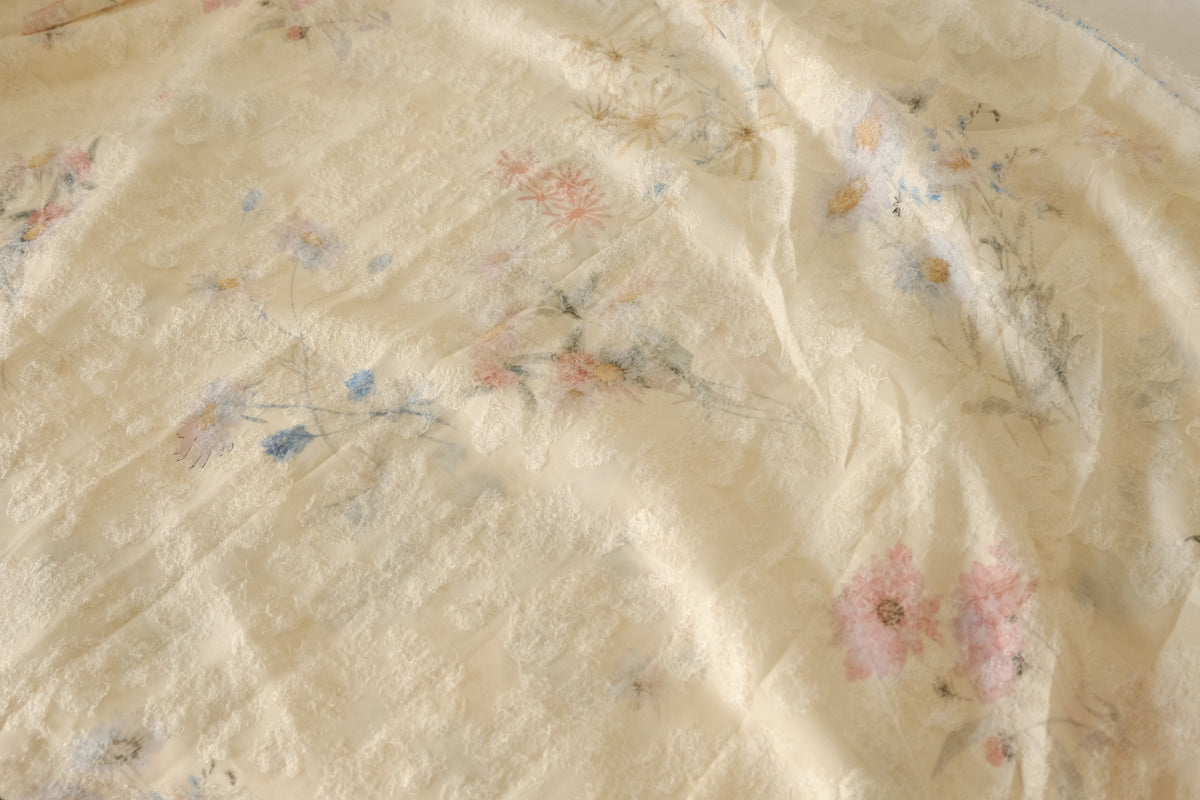 Fringed Floral Chiffon – 2.2 yd