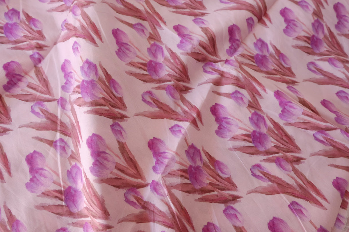 Watercolor Tulips Cotton Poplin – 2.19 yd