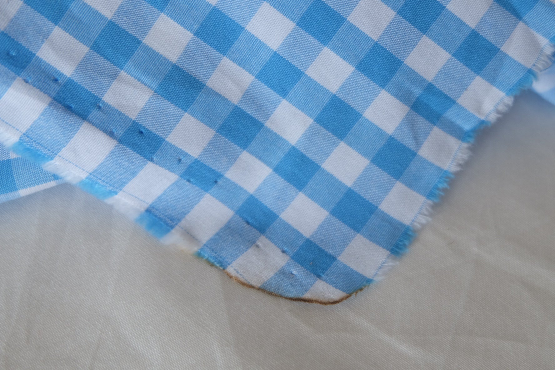 Premium Blue Gingham Woven Cotton Fabric – High Density Cotton – 2.2 yd