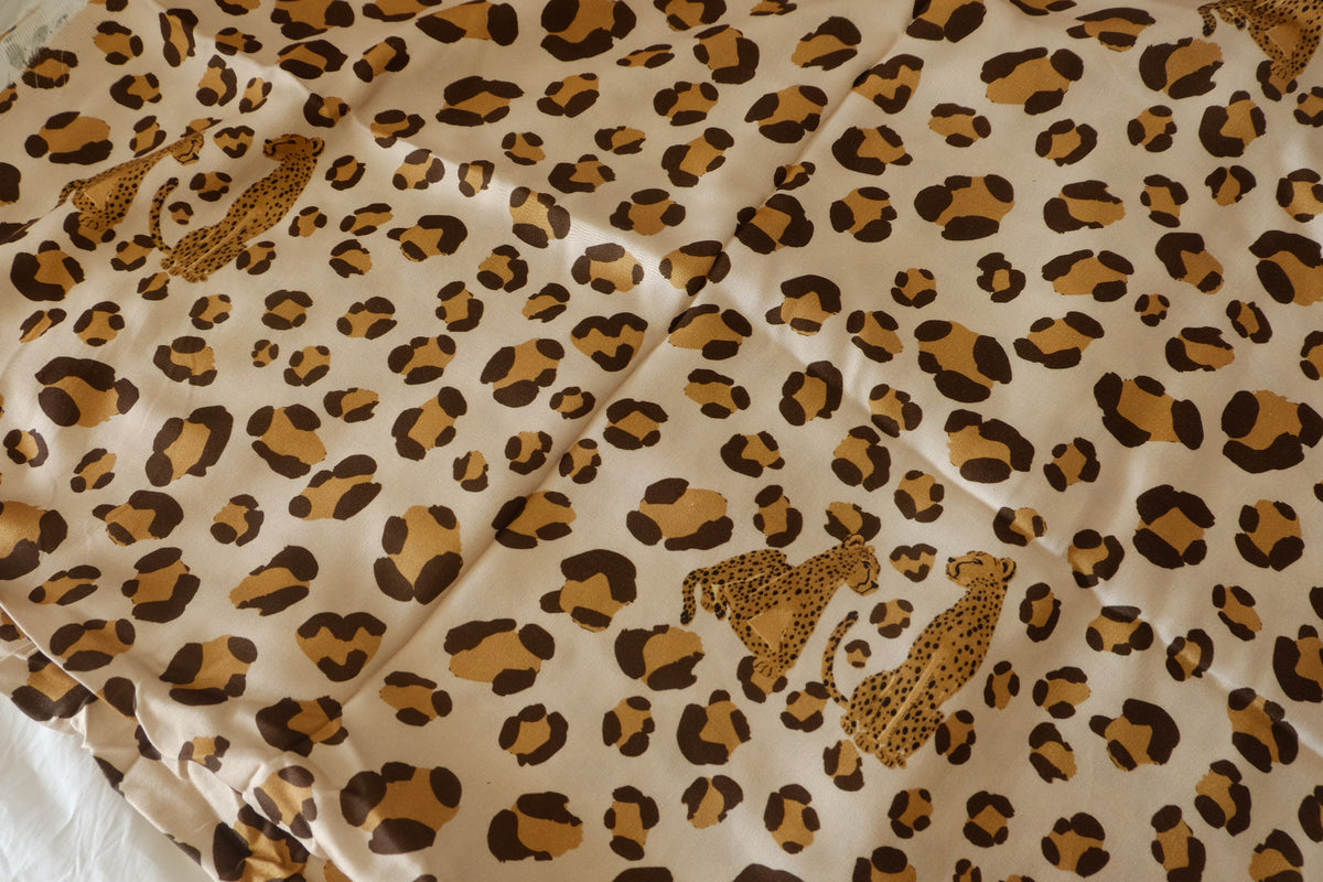 Wild Leopard Print Rayon Sateen – 1.64 yd