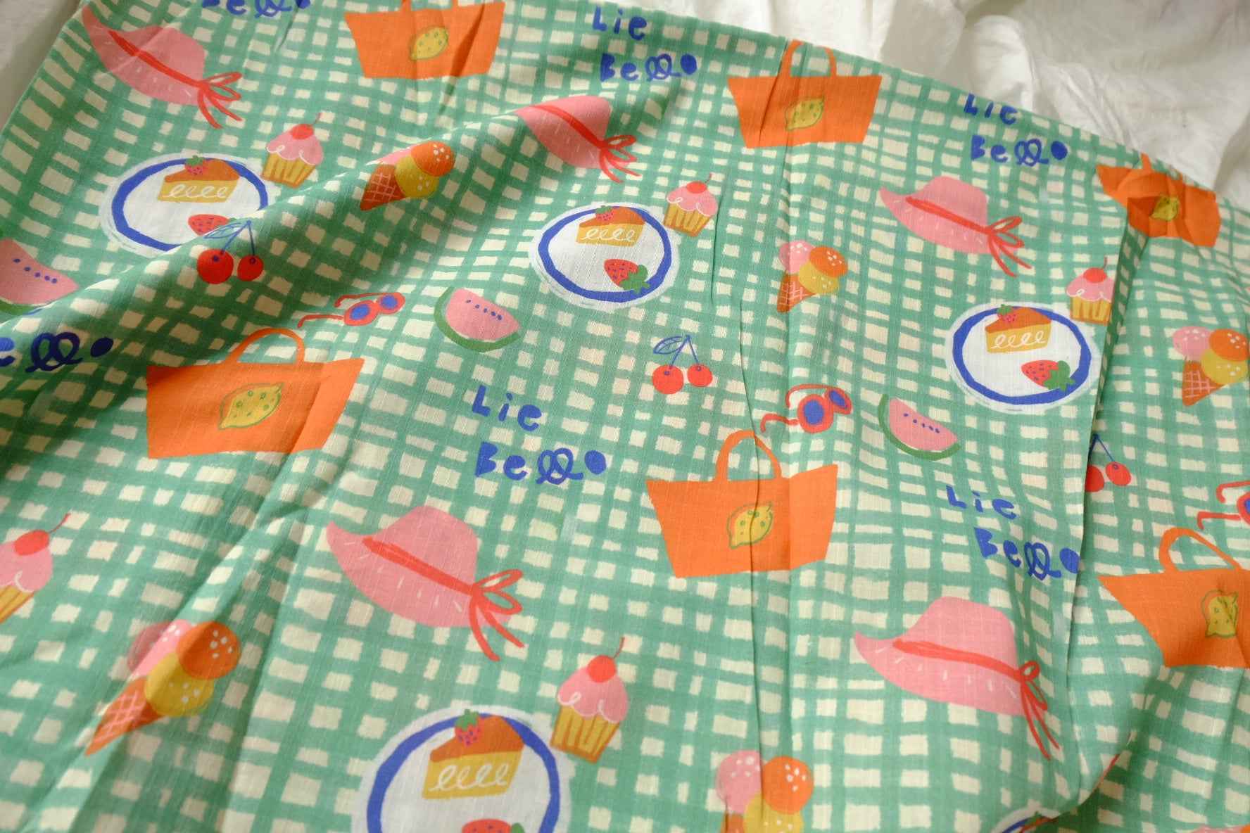 Picnic Novelty Cotton-Linen Fabric - 2.19 yd