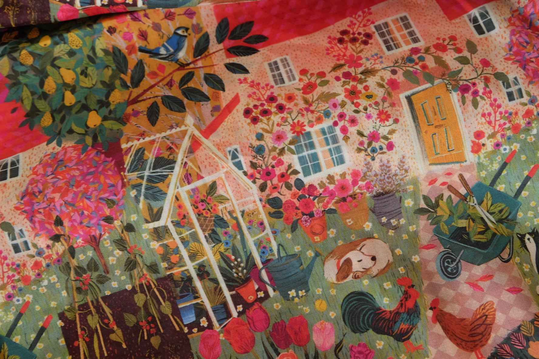 60s Cotton Poplin Cottage Garden Print – Lightweight 1.64 yd