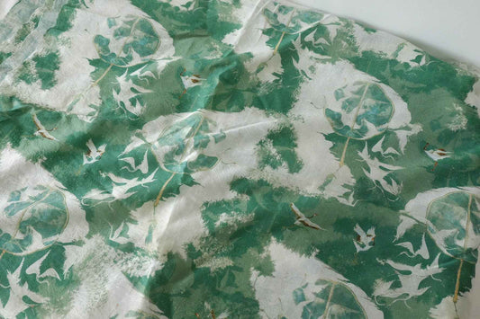 Lotus & Crane Jacquard Tencel Nylon Fabric – 1.6 yd