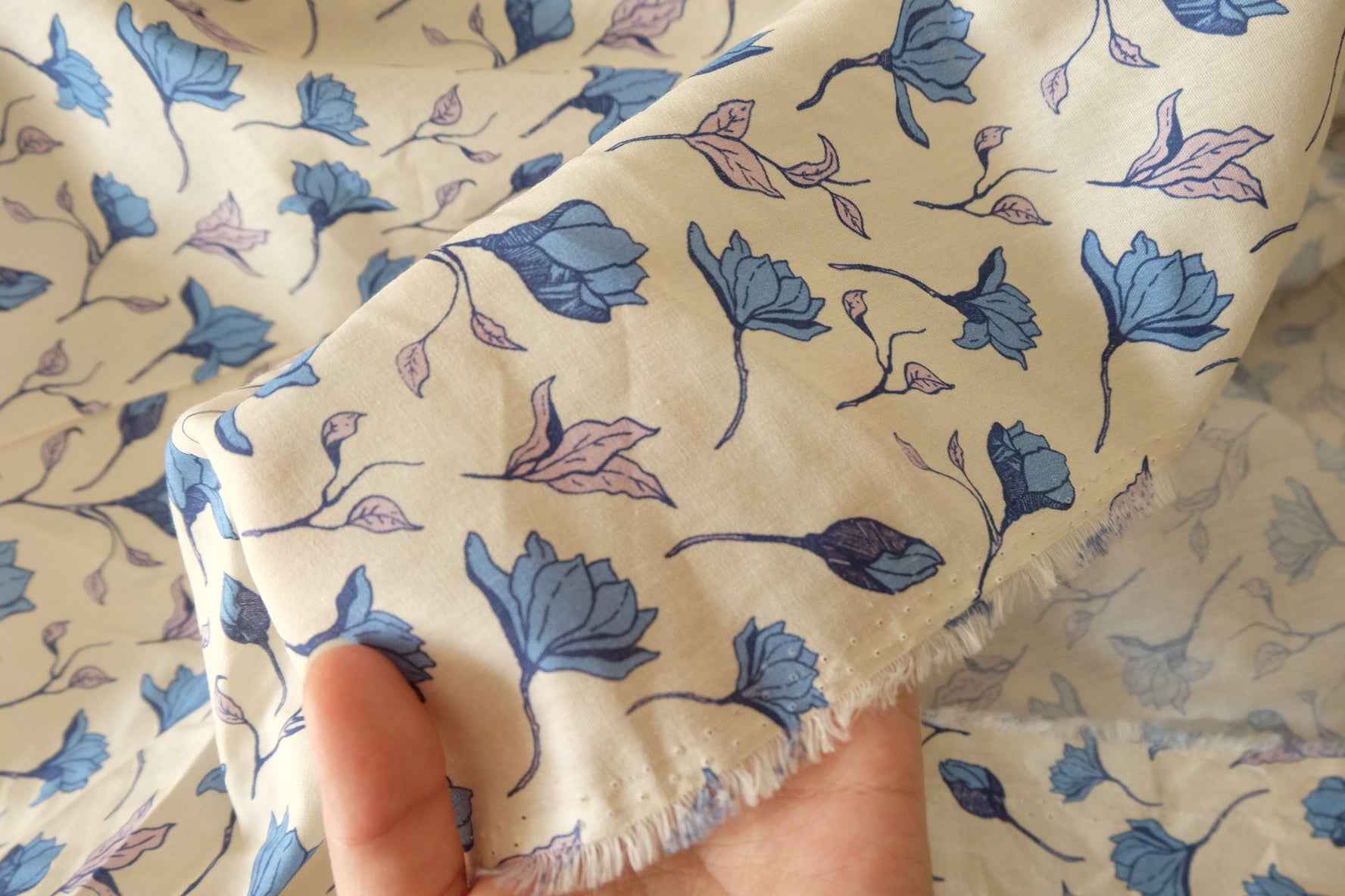 Blue Blossom 60s Cotton Poplin – 3.72 yd