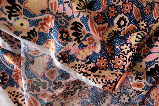 Vintage Butterfly Floral Fine Cotton Poplin Fabric – 1.6 Yards