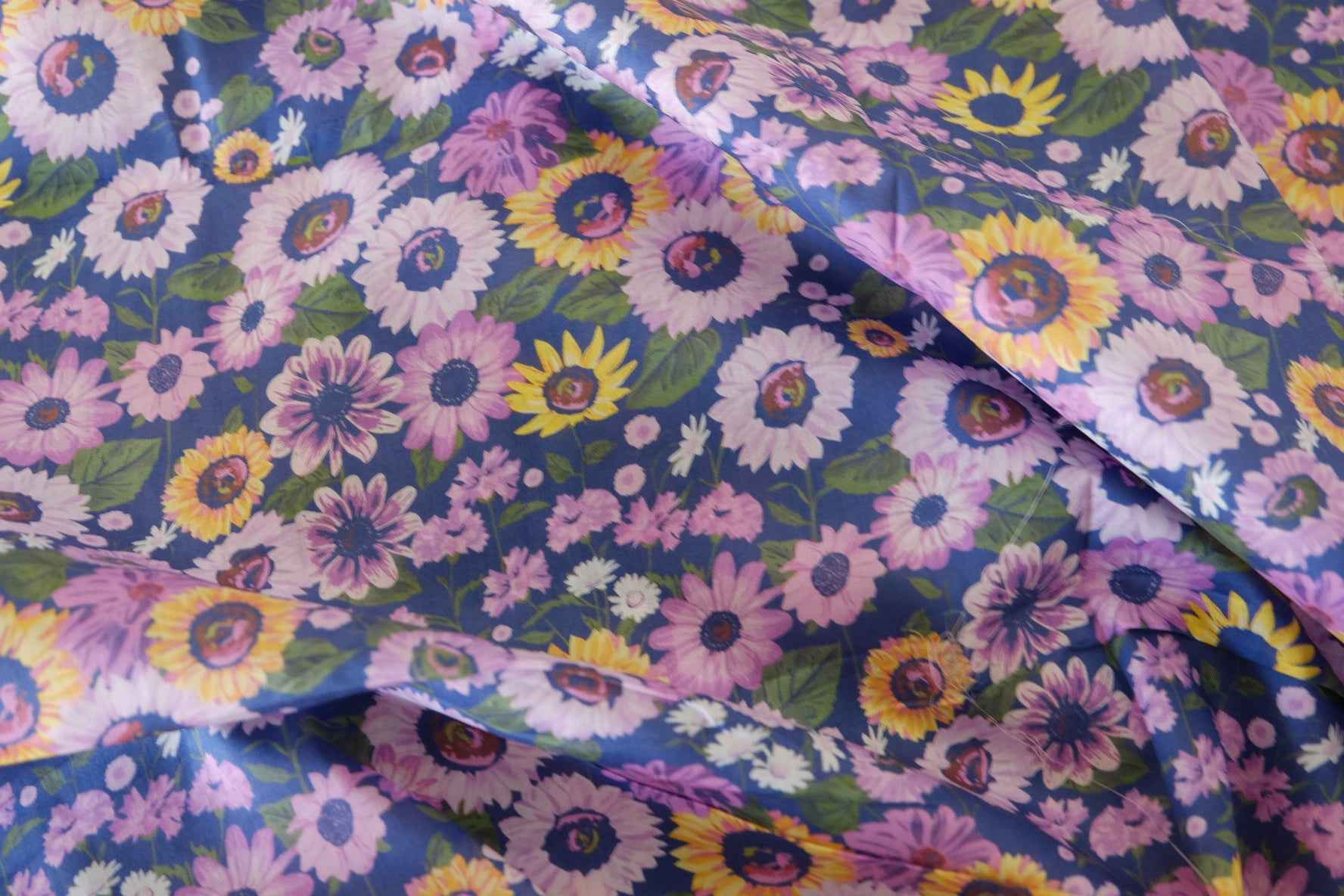Purple Wildflower Cotton Lawn Fabric – 2.6 yd