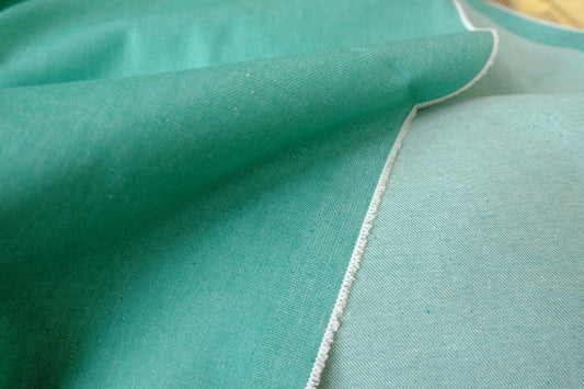 Sea Green Cotton Denim, 1.6 Yards