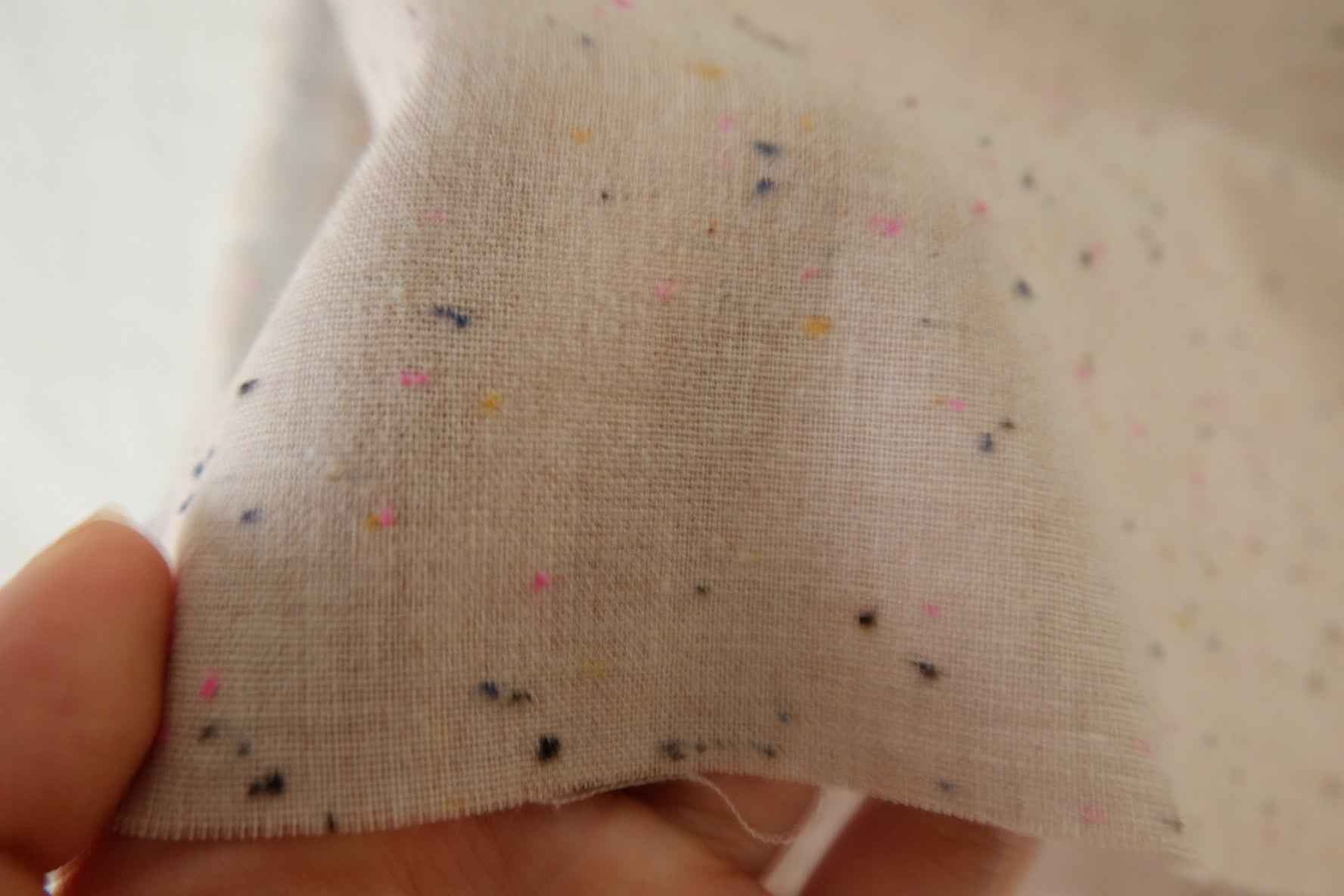 Soft Speckled Cotton Linen Blend Fabric – 2.2 yd