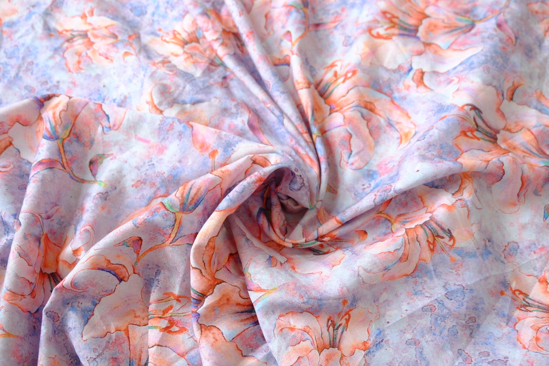 Lily Print Faux Silk Chiffon for Dresses and Blouses 3.0 Yards