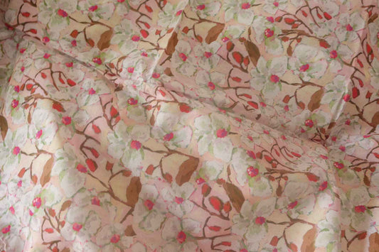 Blush Painterly Blossom Cotton – 3.8 yd