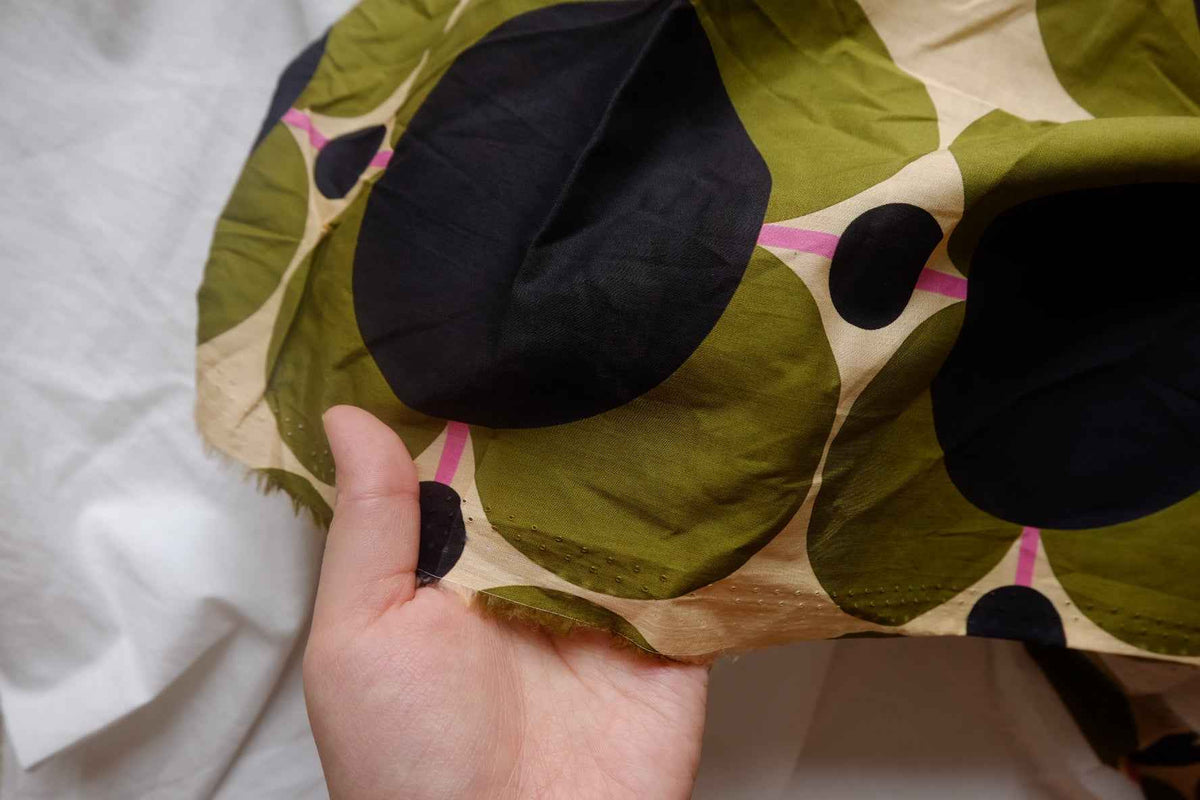Olive Mod Circle Cotton Lawn — 3.3 yd