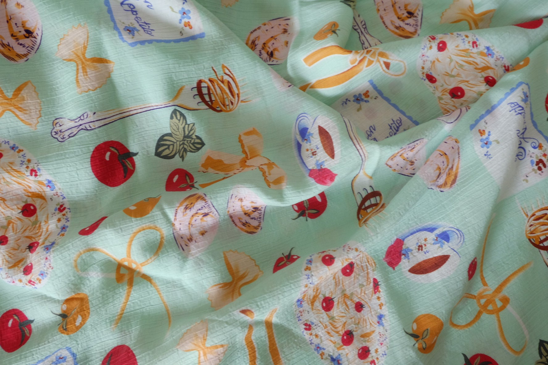 Buon Appetito Crinkled Tencel Cotton Fabric – 2.73 yd