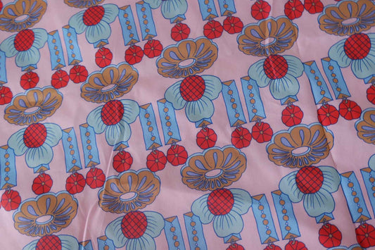 Retro Geometric Floral Cotton Sateen – 1.6 yd