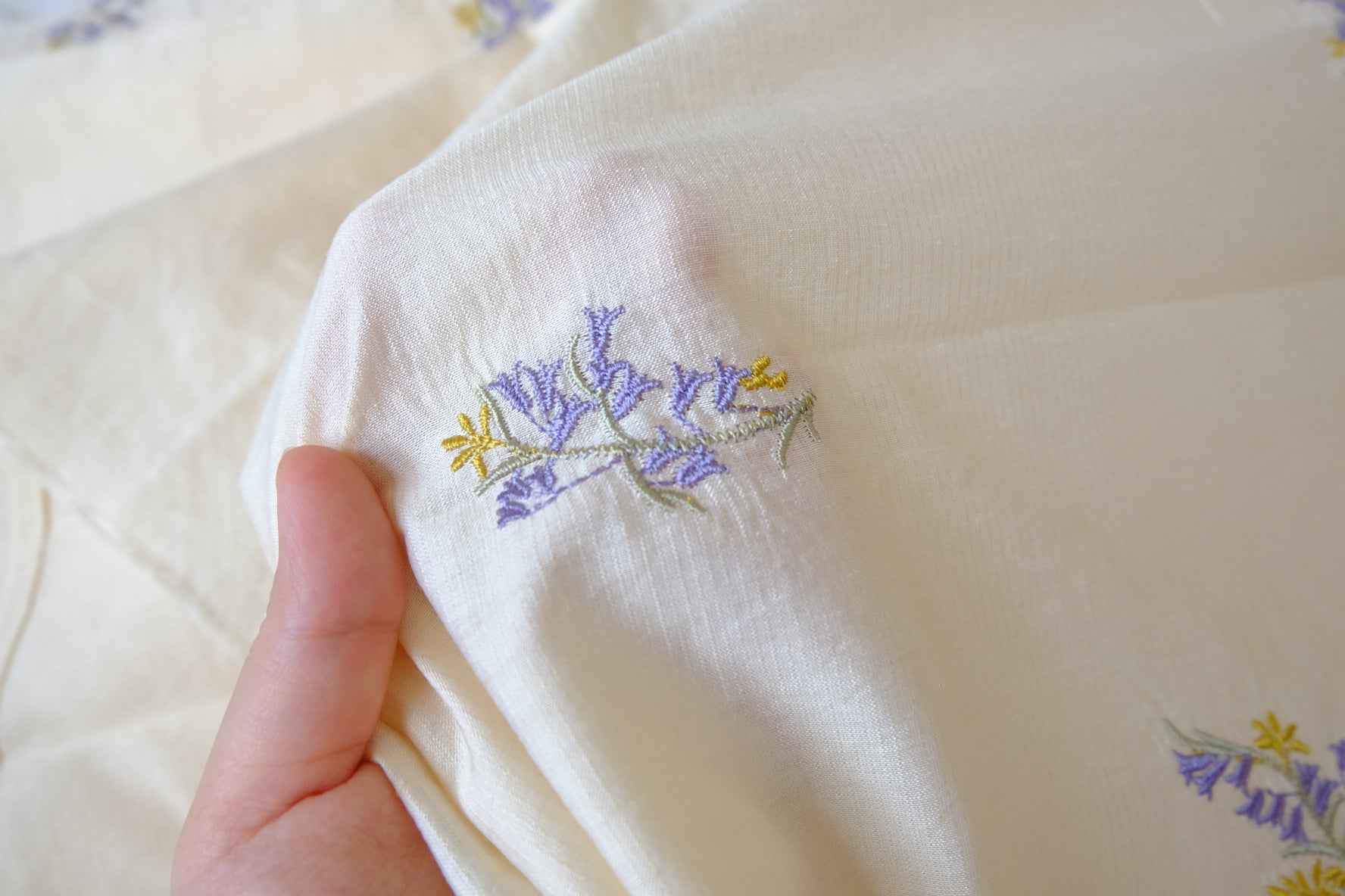 Embroidered Tencel Cotton Lightweight Fabric — 3.28 yd