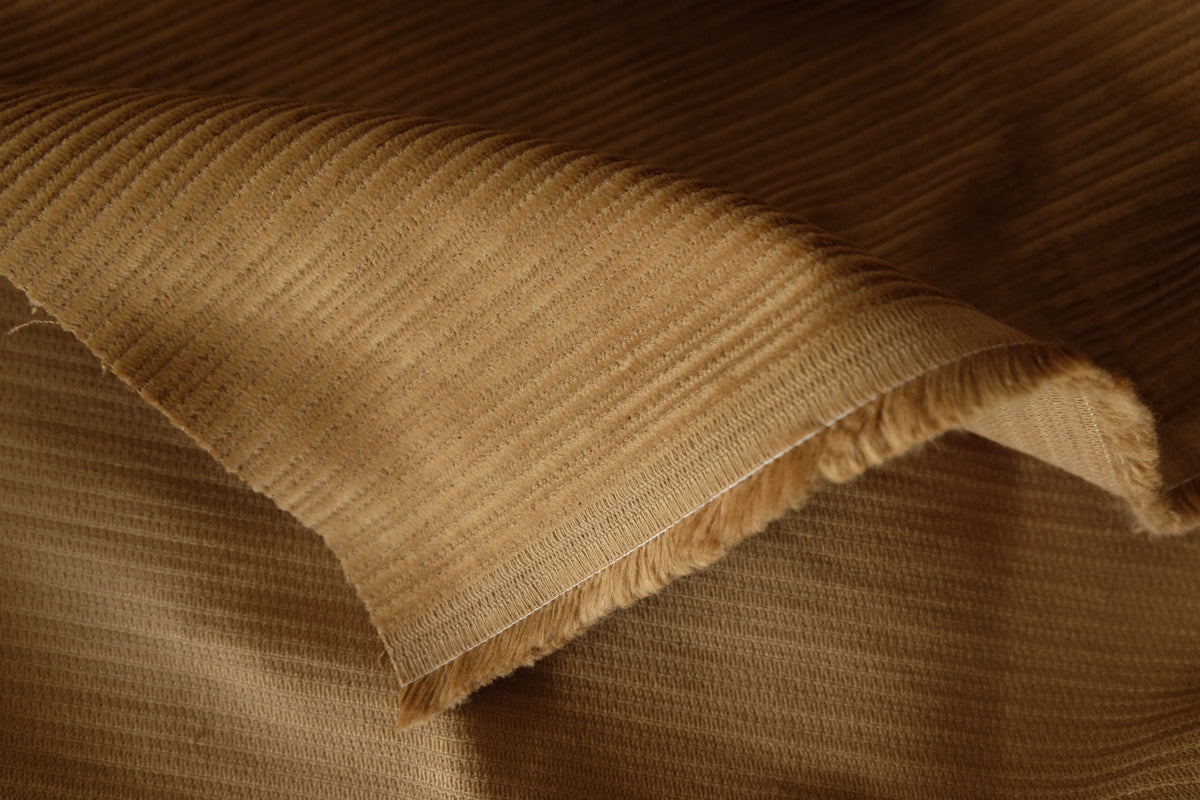 Golden Camel – Variegated Rib Cotton Corduroy Fabric | 2.2 Yards