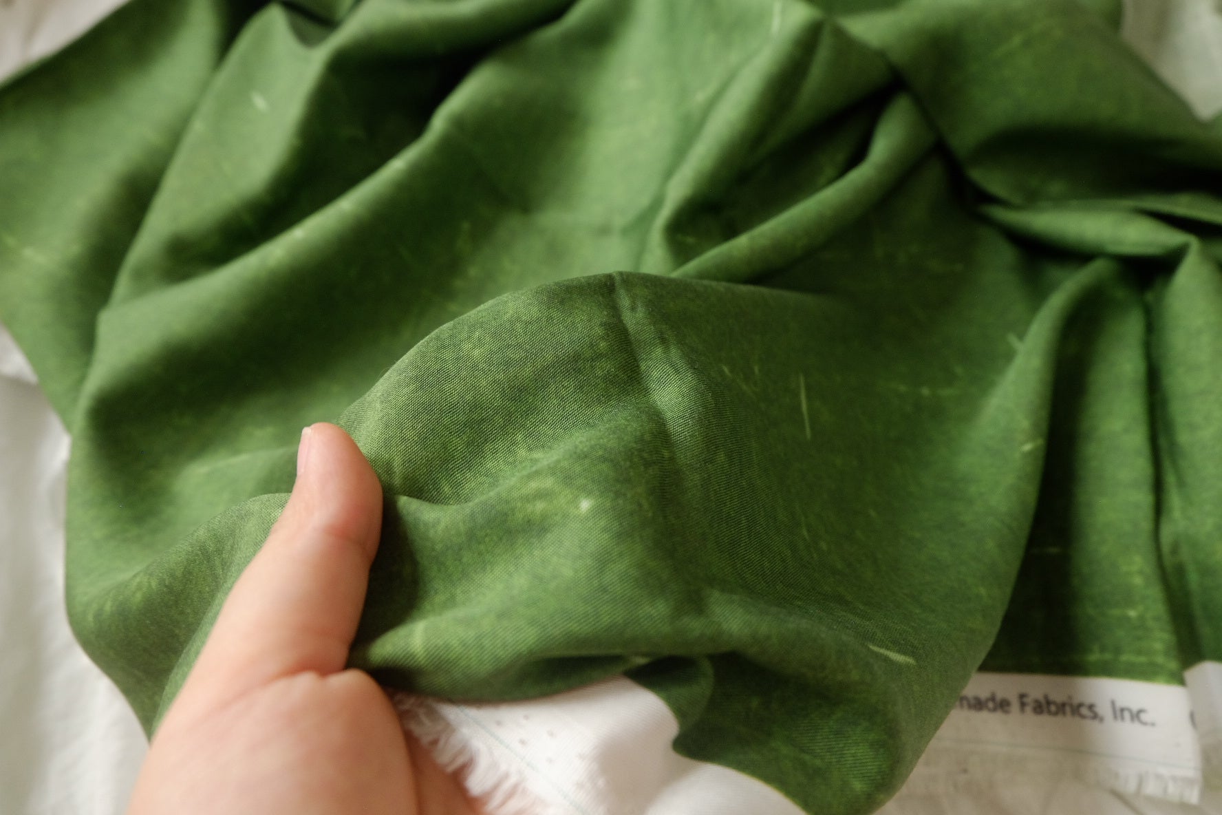 Deep Green Twill Tencel Fabric, 2.84 Yards
